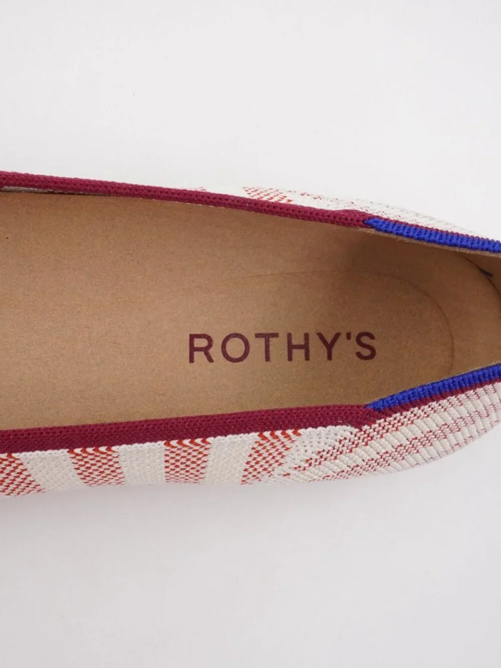 Rothy's The Daily Flat in Coral Cabana Stripe - Women's Size US 8 (New) 441-009
